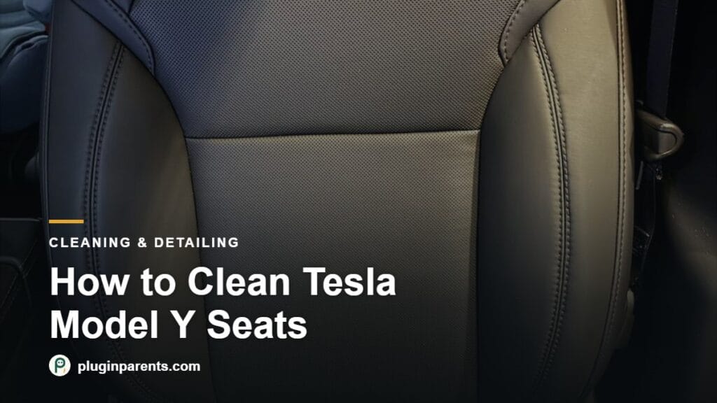 How to clean Tesla Model Y seats: a black front seat in our Model Y